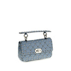 Valentino Garavani Blue Viscose Shoulder Bag Valentino Garavani
