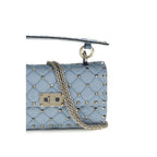 Valentino Garavani Blue Viscose Shoulder Bag Valentino Garavani