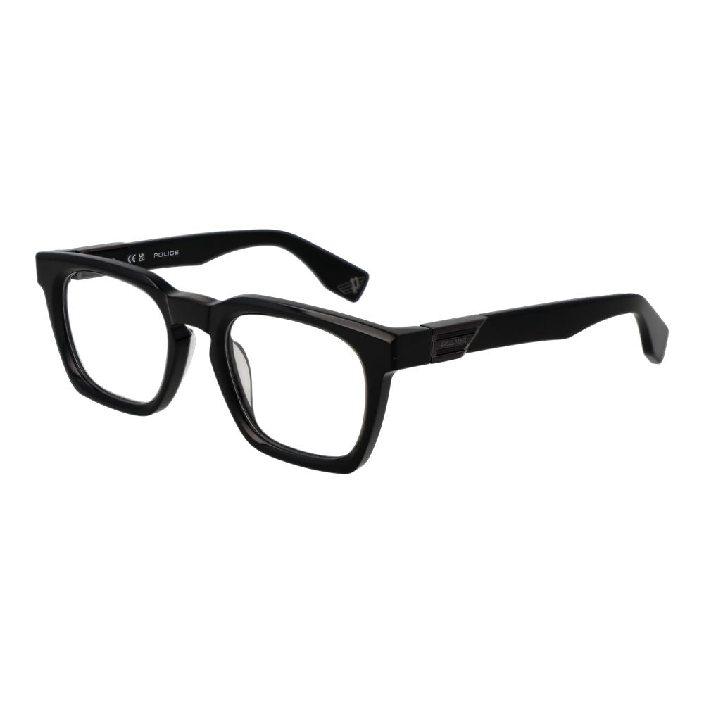 Police Black Cellulose Acetate Glasses (Frames) Police
