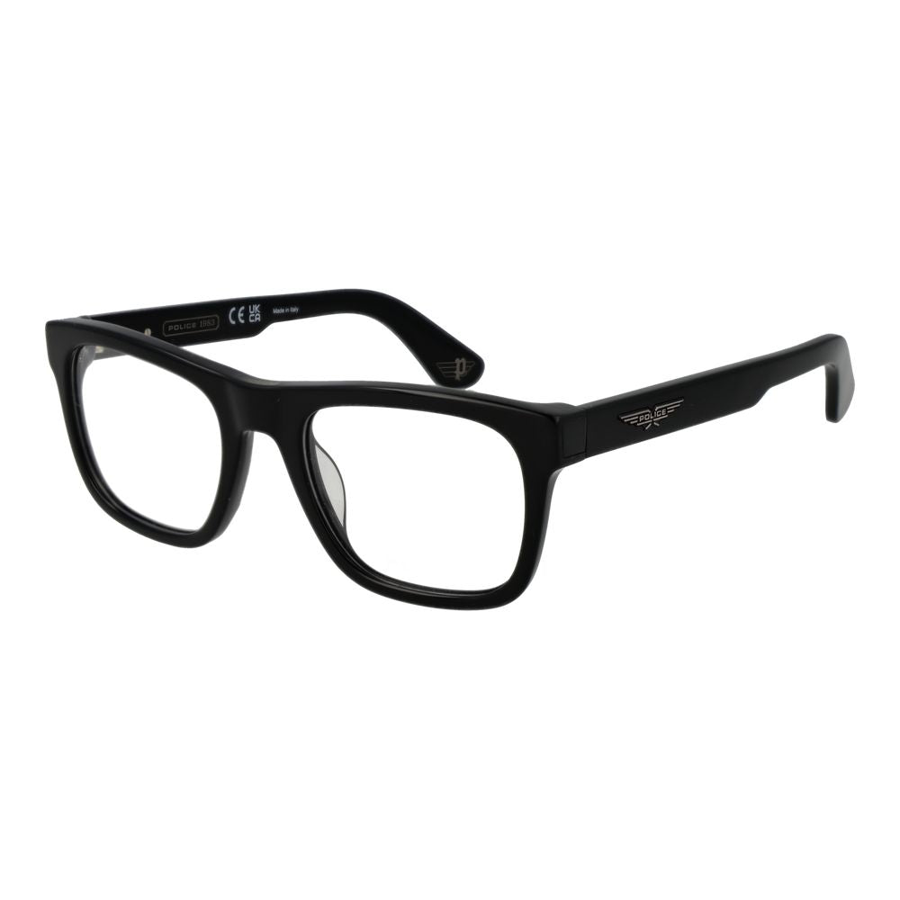 Police Black Cellulose Acetate Glasses (Frames) Police