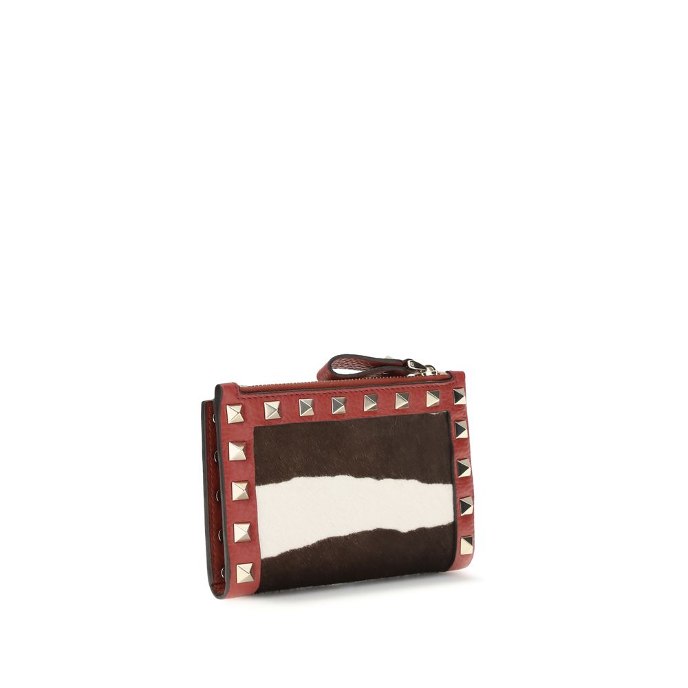 Valentino Garavani Multicolor Calf Leather Bos Taurus Wallet Valentino Garavani