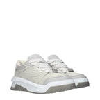 Versace Gray Leather Low Top Sneakers Versace