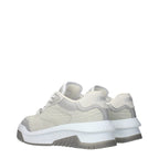 Versace Gray Leather Low Top Sneakers Versace