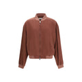 Versace Bordeaux Silk Bomber Versace