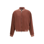 Versace Bordeaux Silk Bomber Versace