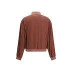 Versace Bordeaux Silk Bomber Versace