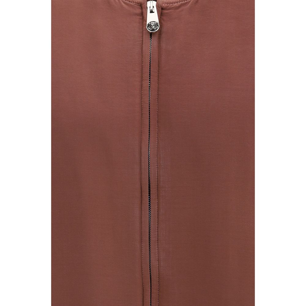Versace Bordeaux Silk Bomber Versace