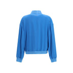 Versace Blue Silk Bomber Versace
