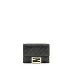 Fendi Black Lamb Ovis Aries Aries Wallet Fendi
