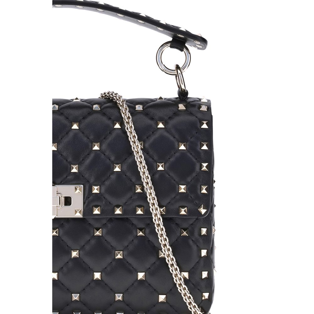 Valentino Garavani Black Lamb Ovis Aries Aries Shoulder Bag Valentino Garavani