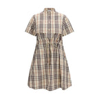 Burberry Beige Cotton Casual Dress Burberry