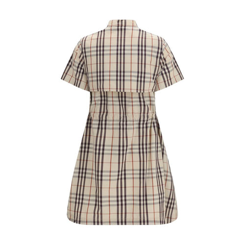 Burberry Beige Cotton Casual Dress Burberry