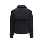 Burberry Black Cotton Trench Coat Burberry