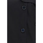 Burberry Black Cotton Trench Coat Burberry