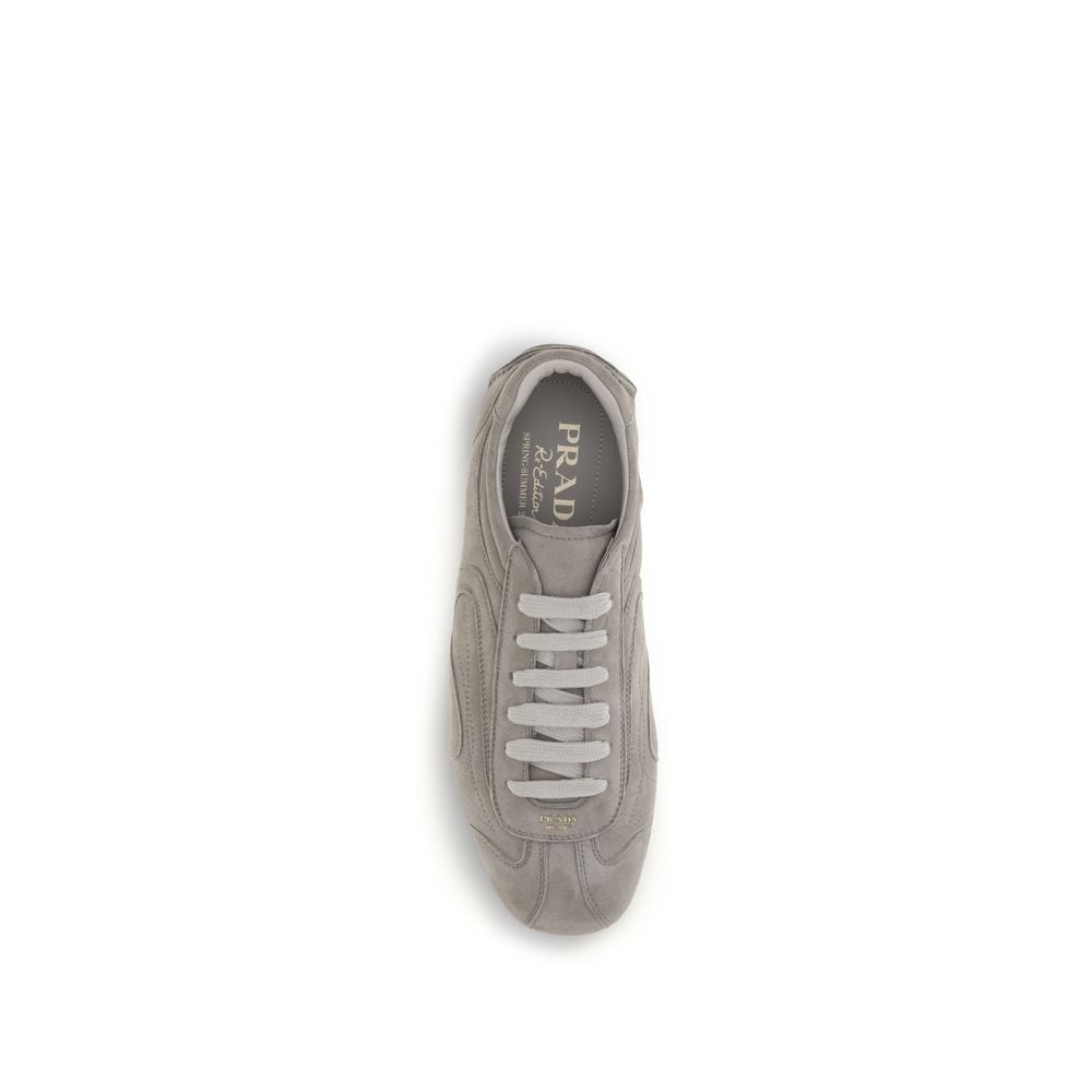Prada Beige Calf Leather Bos Taurus Athletic Sneakers Prada