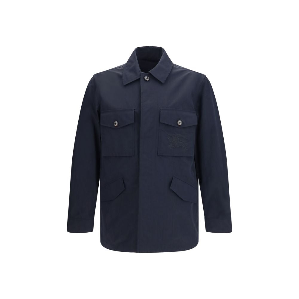 Burberry Blue Polyamide Coat Burberry