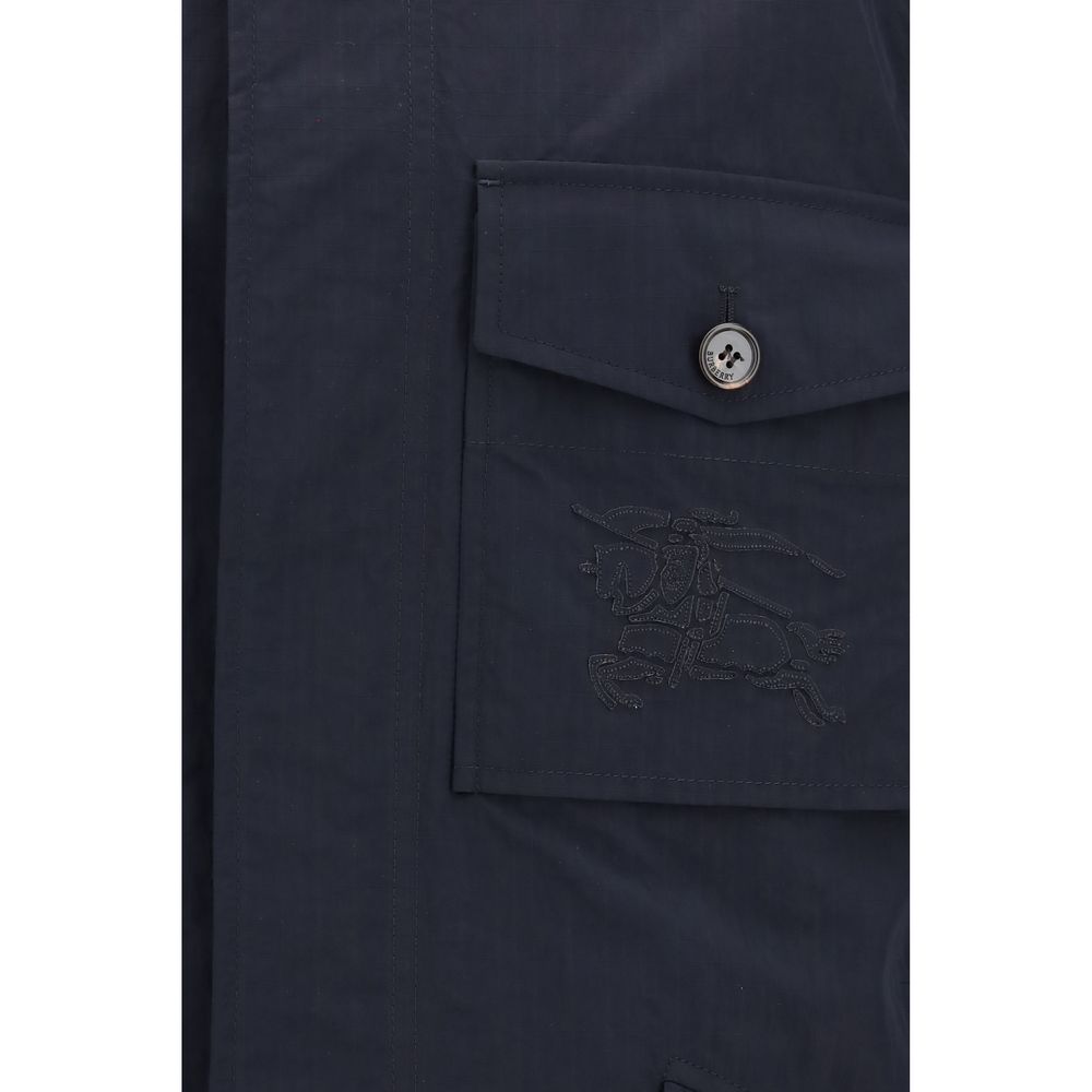 Burberry Blue Polyamide Coat Burberry