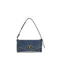 Valentino Garavani Blue Cotton Shoulder Bag Valentino Garavani
