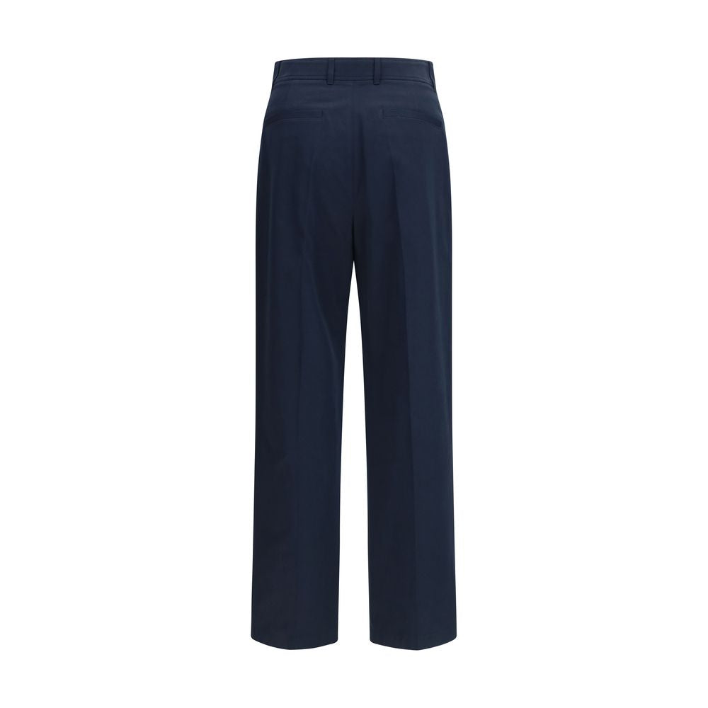 Valentino Blue Cotton Casual Pants Valentino