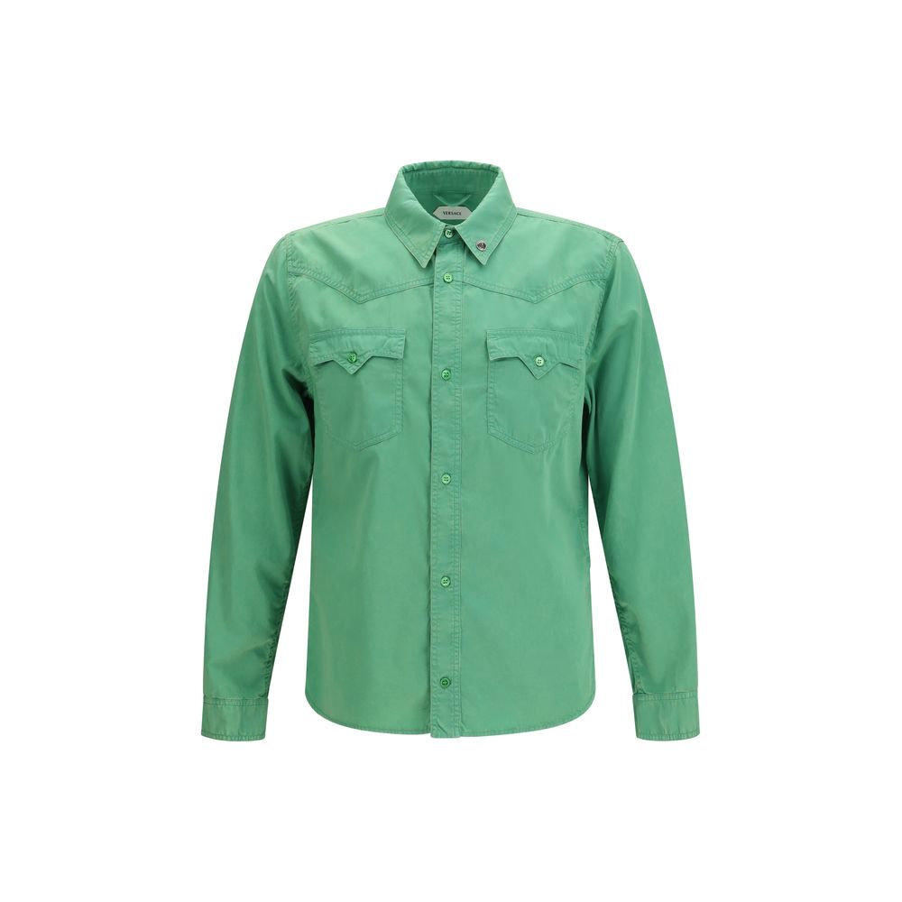 Versace Bicolor Cotton Shortsleeve Shirt Versace