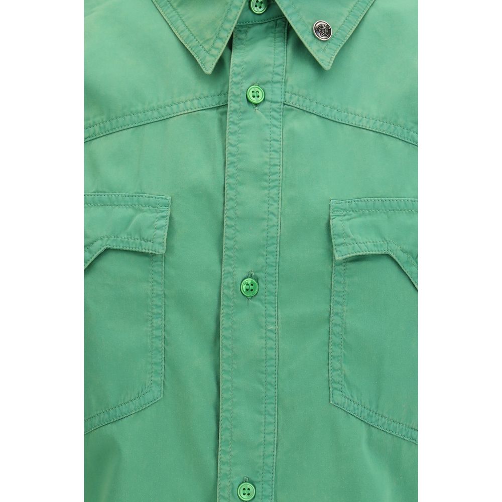 Versace Bicolor Cotton Shortsleeve Shirt Versace