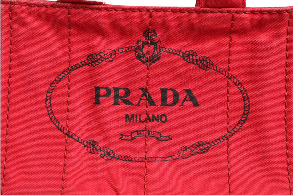 Prada Canapa Mini Canvas Tote Prada