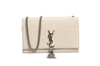 Saint Laurent Kate Tassel Small Croc-Embossed Leather Saint Laurent