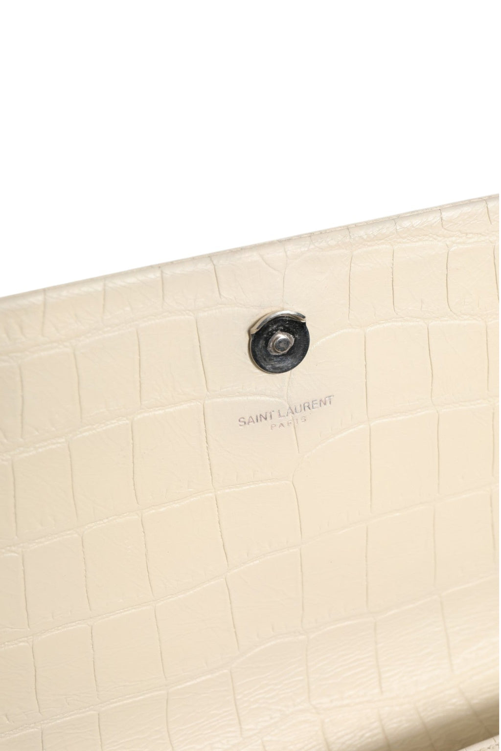 Saint Laurent Kate Tassel Small Croc-Embossed Leather Saint Laurent