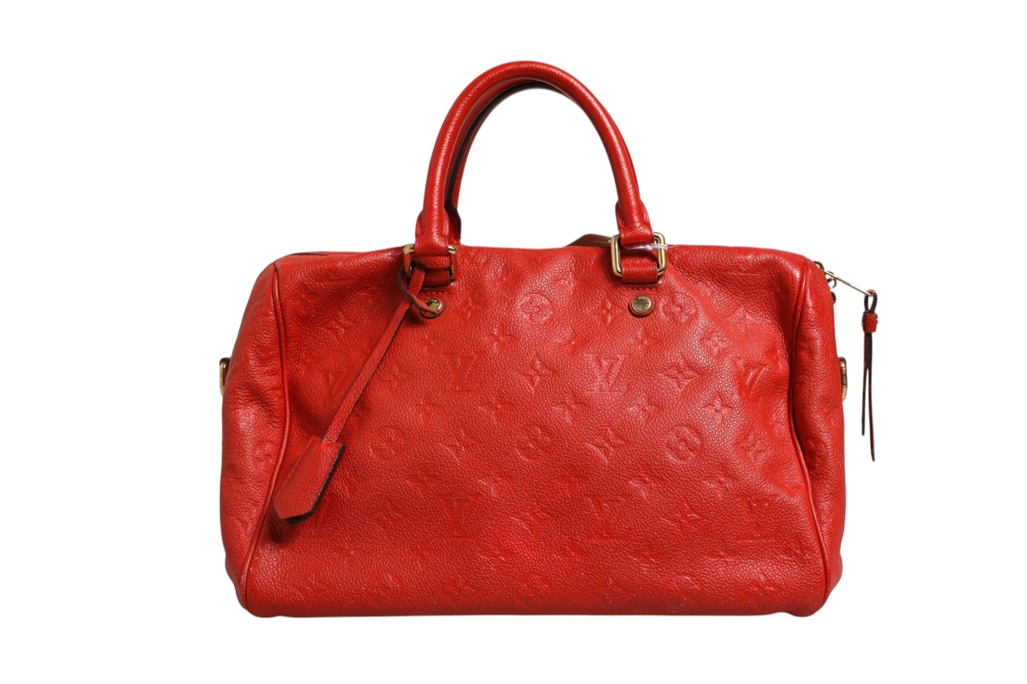 Louis Vuitton Red Monogram Empreinte Speedy Bandouliere 30 Louis Vuitton