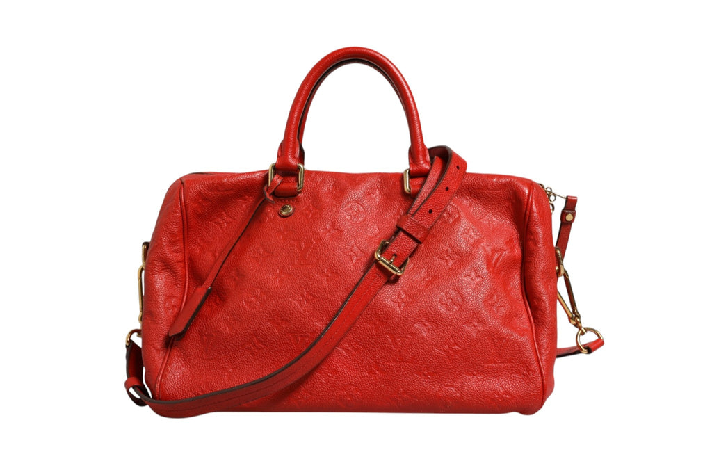 Louis Vuitton Red Monogram Empreinte Speedy Bandouliere 30 Louis Vuitton