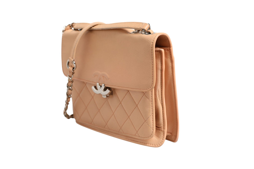 Chanel Goatskin Quilted Small CC Box Flap Bag Chanel