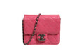 Chanel Pink Quilted Lambskin Leather Classic Square Mini Flap Bag Chanel
