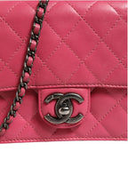 Chanel Pink Quilted Lambskin Leather Classic Square Mini Flap Bag Chanel