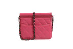 Chanel Pink Quilted Lambskin Leather Classic Square Mini Flap Bag Chanel