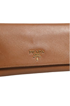 Prada Brown and Gold Wallet Strap Prada