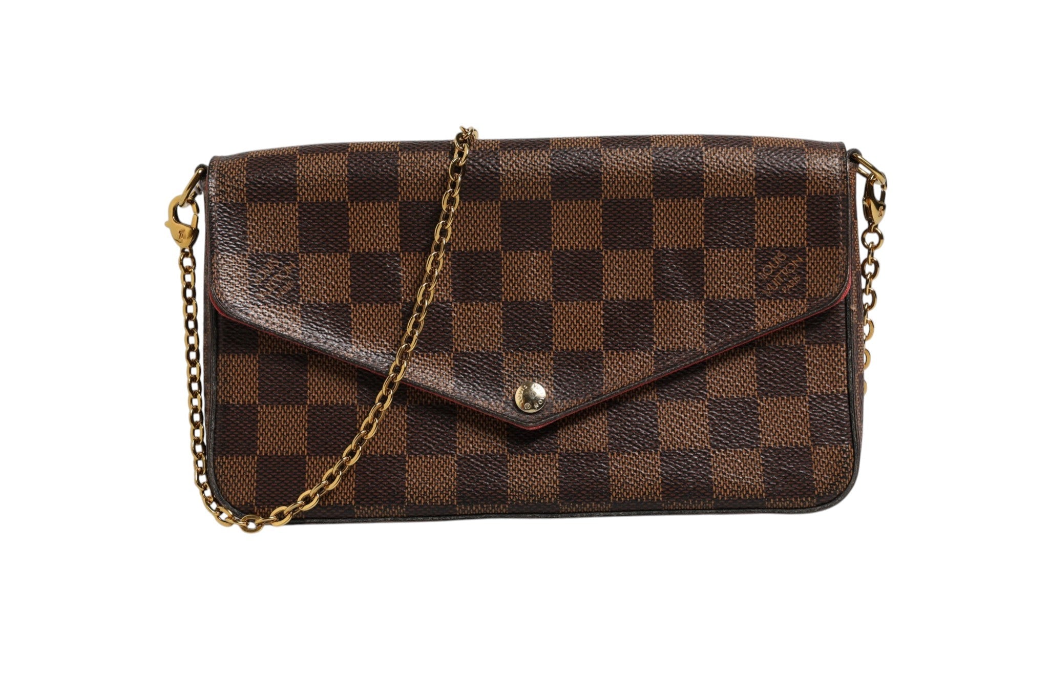 Louis Vuitton Damier Ebene Pochette Felice Chain Wallet Louis Vuitton