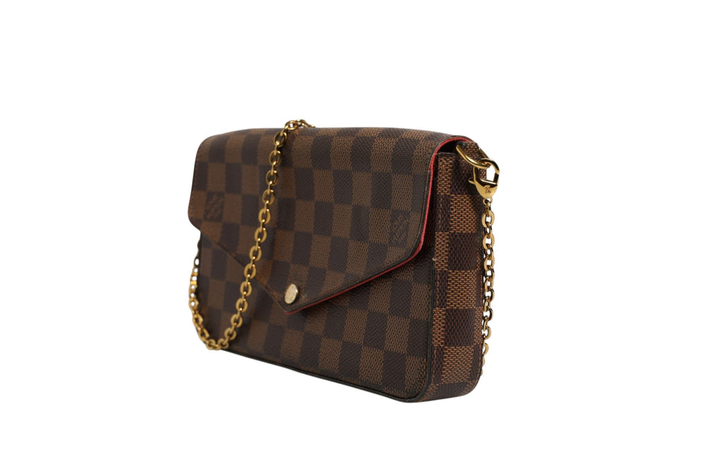 Louis Vuitton Damier Ebene Pochette Felice Chain Wallet Louis Vuitton