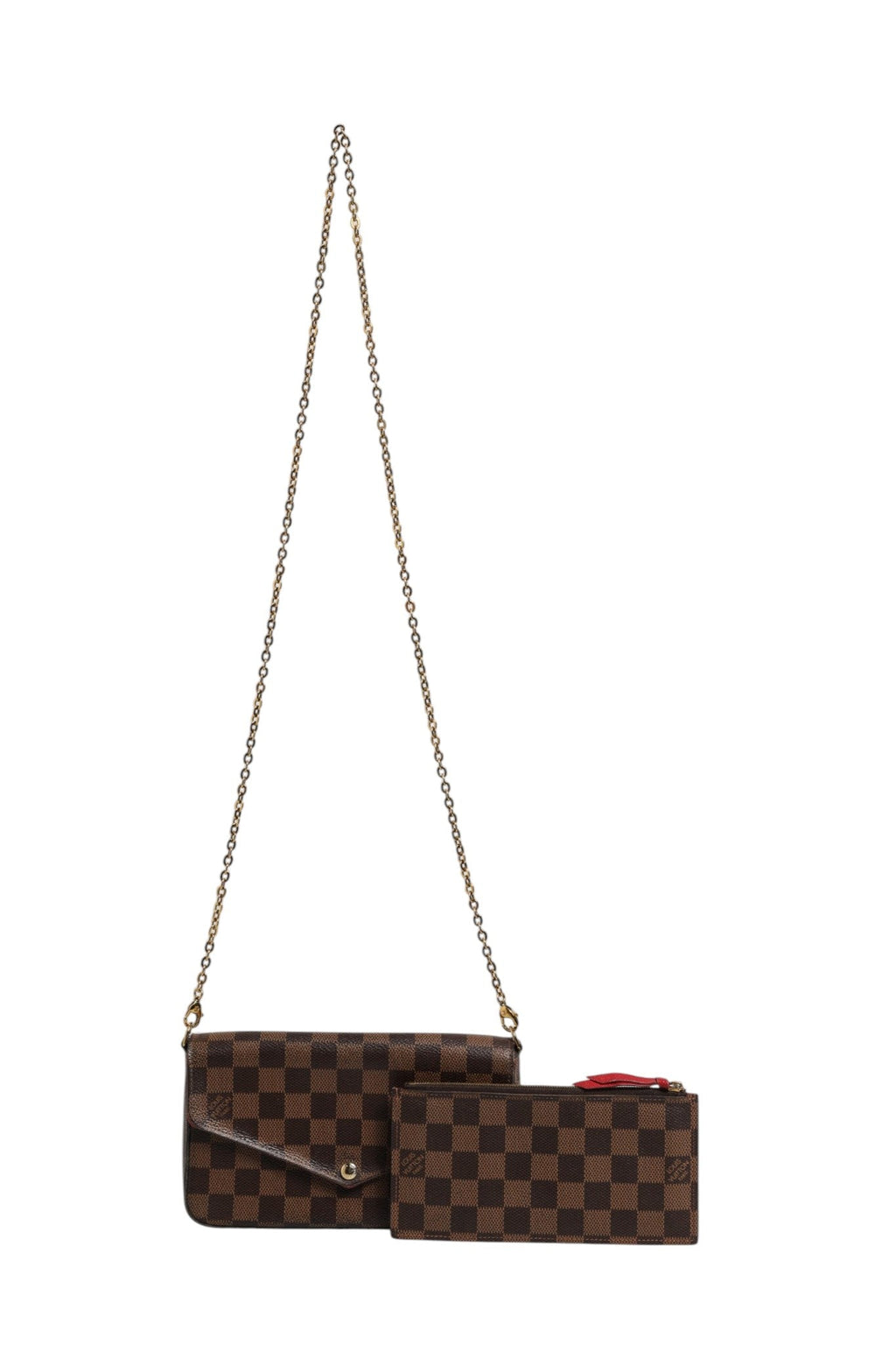 Louis Vuitton Damier Ebene Pochette Felice Chain Wallet Louis Vuitton