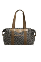 Saint Laurent Green and Brown Pattern Canvas Duffel Bag Saint Laurent