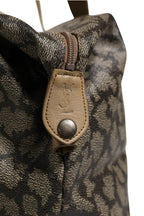 Saint Laurent Green and Brown Pattern Canvas Duffel Bag Saint Laurent
