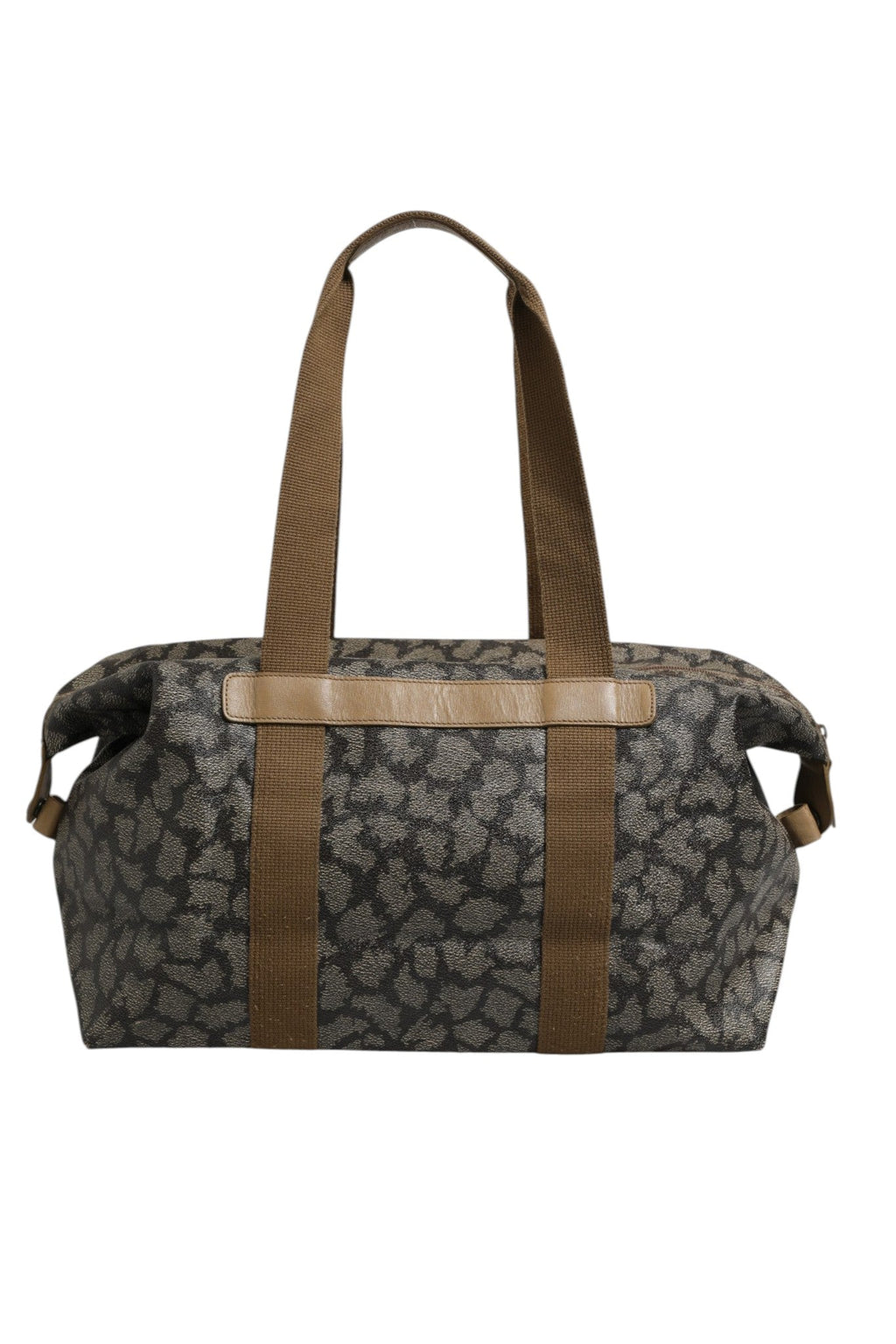 Saint Laurent Green and Brown Pattern Canvas Duffel Bag Saint Laurent