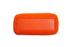 Fendi Orange Leather and Shearling Mini Peekaboo Top Handle Bag Fendi