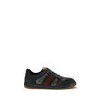 Gucci Black Calf Leather Bos Taurus Low Top Sneakers Gucci