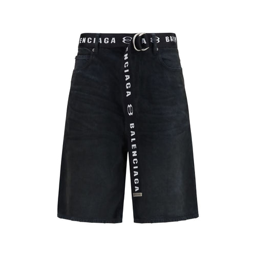 Balenciaga Black Cotton Bermuda Shorts Balenciaga