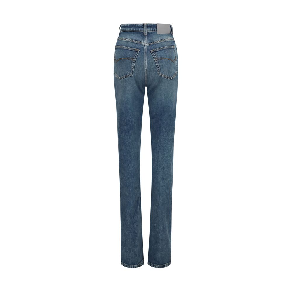 Balenciaga Blue Cotton High-Waisted Jean Balenciaga