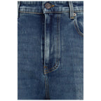 Balenciaga Blue Cotton High-Waisted Jean Balenciaga