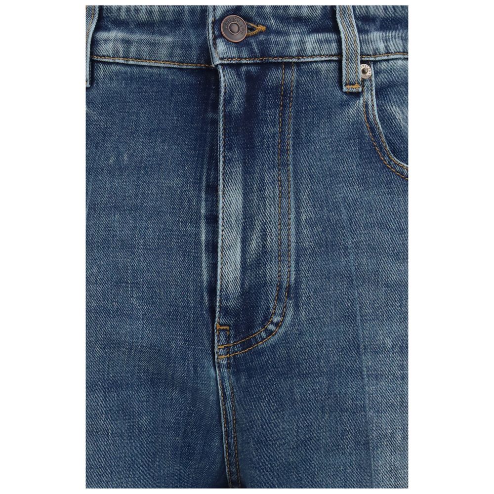 Balenciaga Blue Cotton High-Waisted Jean Balenciaga