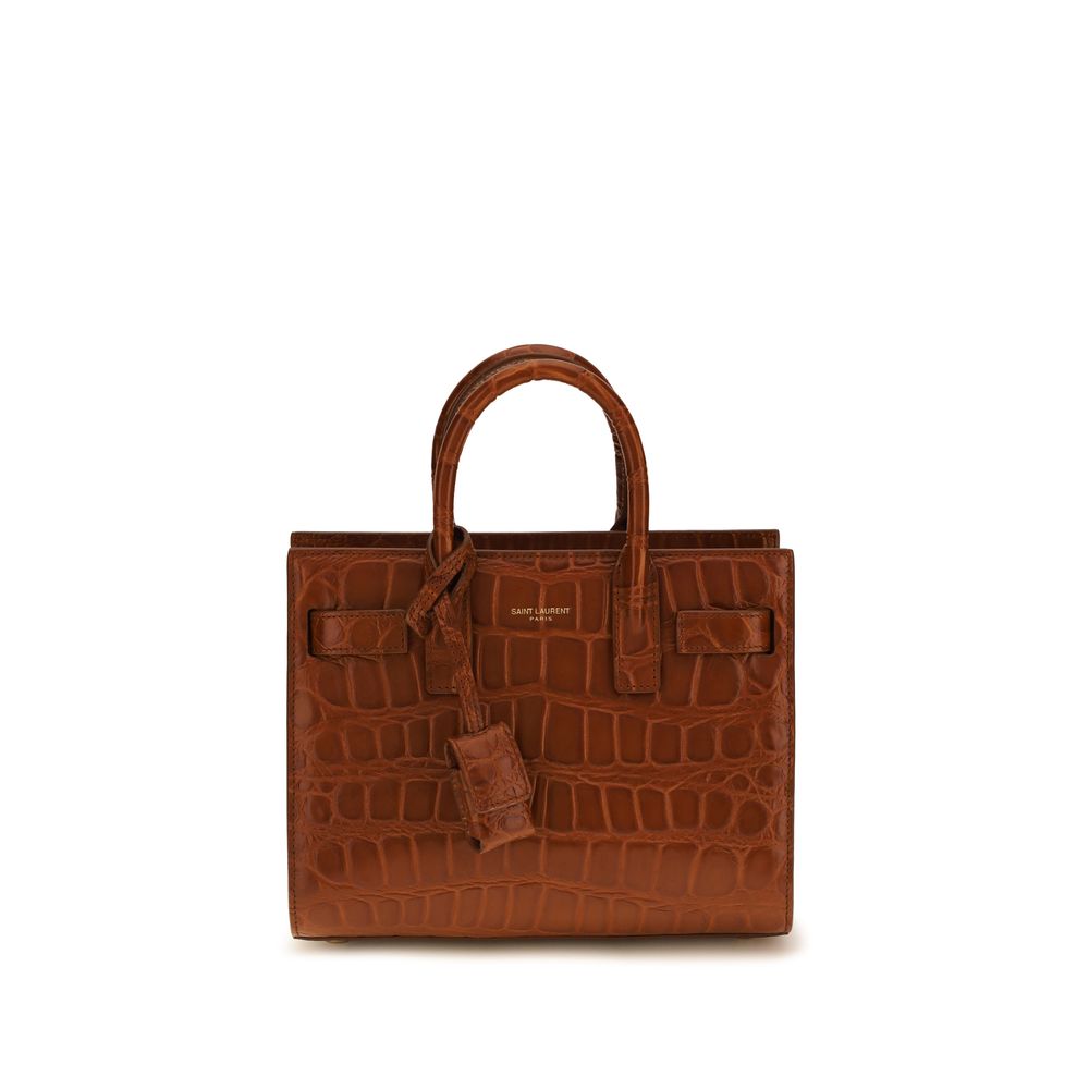 Saint Laurent Brown Calf Leather Bos Taurus Handbag Saint Laurent