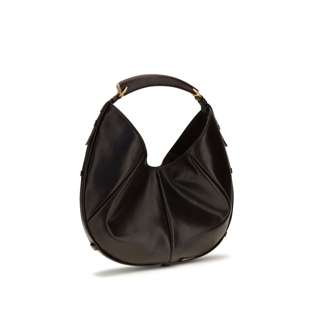Saint Laurent Brown Calf Leather Bos Taurus Shoulder Bag Saint Laurent