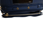 Prada Blue Saffiano Leather Wallet on Chain Clutch Bag Prada